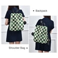 thumbnail image 4 of FORMRS Women's Travel Backpack Purse Anti-Theft Hidden Pockets Casual Shoulder Bag, Green and White Plaid Pattern, 4 of 7
