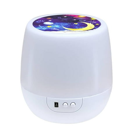 

TBOLINE Starry Sky Projector Battery Operated Rotating Bedside Night Light Gift (B)