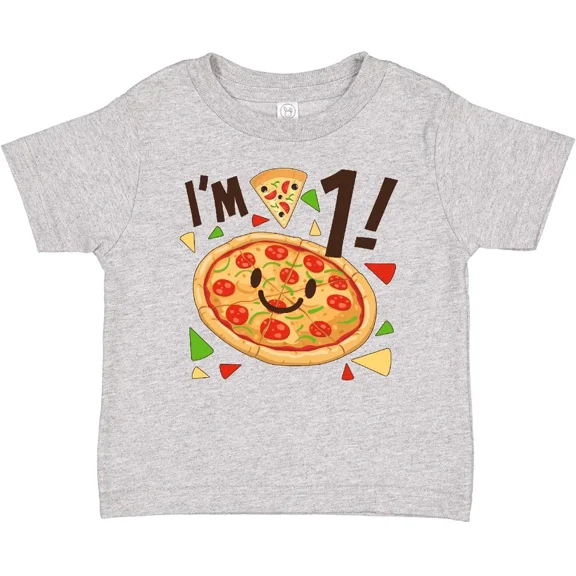 Bella Canvas I'm One! Pizza Birthday Party Baby Toddler Shirt Birthdays First 1st One Old Toddler Shirt
