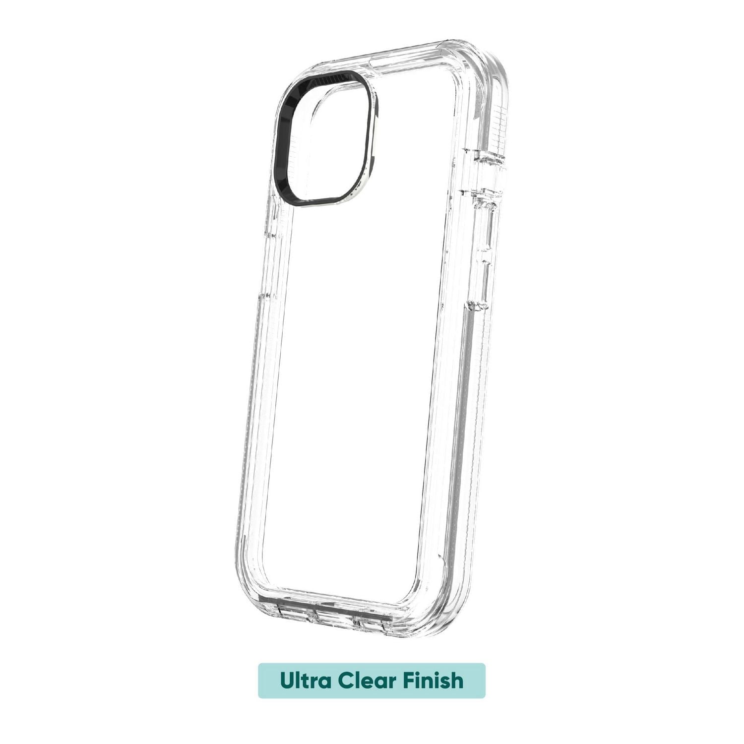 onn. Rugged Phone Case with Holster for iPhone 15 Plus / iPhone 14 Plus – Clear