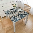 thumbnail image 2 of BANET Table Runner Cotton Linen Dresser Scarves, Geometric Texture Table Runners for Dining Wedding Outdoor Party, Blue Grey White, 2 of 7