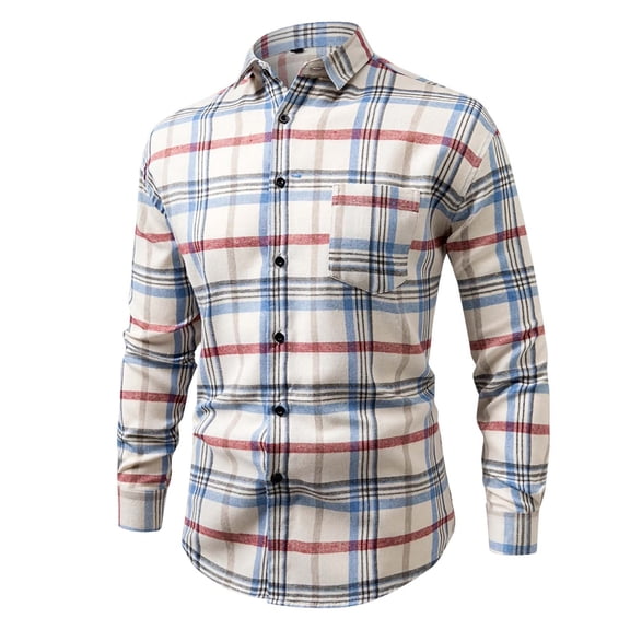 Yyeselk Plus Size (M-5XL) Striped Long Sleeve Shirt for Men Button Down Collared Casual Business Wedding Shirts with Pocket White XXXL