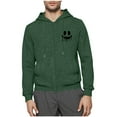 thumbnail image 4 of Txeol Mens Dialysis Sweatshirts with Arm Zipper Full-Zip Hemodialysis Warm Lightweight Hooded Jackets Outdoor Athletic Hoodies,Army Green,M, 4 of 7