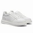 thumbnail image 5 of CMR CHAMARIPA Men's Shoes With Higher Heels - White Leather Casual Sneakers 7CM / 2.76 Inches, 5 of 9