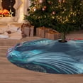 thumbnail image 6 of Sikiie Cat Underwater Fantasy 30-48 inches {designName} Print Christmas Tree Skirt Snowman Xmas Tree Skirt with Edge Christmas Decorations for Holiday Party-30", 6 of 7