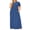 Beja Blue, variant on Women Plus Size Summer Short Sleeve Maxi Dress Casual Loose Long Dress with Pockets Round Neck Elastic Waist Solid Floral