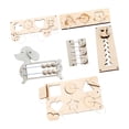 thumbnail image 4 of Accesorios para tablero ocupado, juguete de viaje de madera, habilidades básicas, actividades de cooperación, piezas de tablero sensorial para niños, , Estilo b, 4 of 8