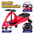 thumbnail image 4 of Lil’ Rider Wiggle Car for Kids with LED Wheels- Swing Car Ride on Toys for Ages 3+, Red, 4 of 7