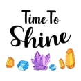 thumbnail image 2 of Home Wall Decal - Time to Shine - Cute Quote Design Colorful Cute Shinning Crystals and Diamonds - Proudly Hand Made Decal - Size: 40 In(W) x 36 In(H), 2 of 5