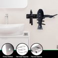 thumbnail image 2 of Soporte de aluminio para secador de pelo de baño, estante colgante para cocina, herramientas de cuidado de belleza, organizador de peinado para montaje en pared, cesta de almacenamiento, color negro,, 2 of 5