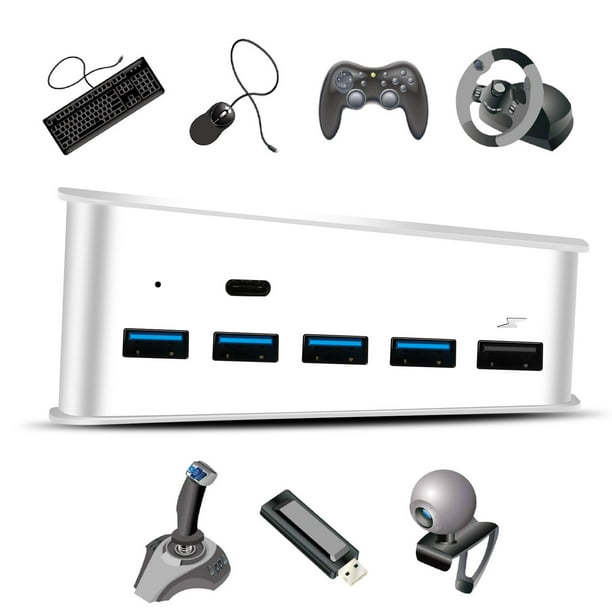 EEEkit 5 USB Port Expand Hub for PS5 Console, USB High-Speed Expansion Hub Charger Controller Adapter Connector Compatible with Playstation 5 PS5 Gaming Console, Expands Game - Walmart.com