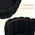 thumbnail image 4 of Clipop Living Room Barrel Accent Chair, Modern Velvet Scalloped Silhouette Chair, for Kitchen,Black, 4 of 9