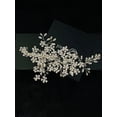 thumbnail image 1 of ISADORA - "RIGHT" INTRICATE CRYSTAL BERRIES AND LEAVES HAIR PIECE IN SILVER, 1 of 4