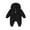 Black, variant on Bagilaanoe Newborn Baby Girl Boys Hooded Jumpsuits Long Sleeve Bodysuit 3M 6M 12M Infant Zip-up One Piece Romper