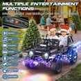 thumbnail image 2 of VIBESPARK 24V 2-Seater XL Ride on Toys with Remote Control for Toddlers, 7AH Battery Powered Ride on Electric Truck Car for Kids w/ Bluetooth, FM Radio, Colored Lights, MP3, Spring Suspension, Black, 2 of 6