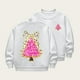 thumbnail image 1 of Cowsor Girls Sweatshirts Kids Cute Graphic Crewneck Pullover Tops Xmas Long Sleeve Holiday Shirts, 1 of 5