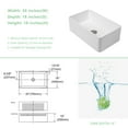 thumbnail image 4 of Mocoloo 30"x18"x10" Rectangular Single Bowl White Farmhouse Kitchen Ceramic Sink, 4 of 6