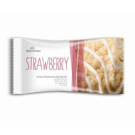 (Price/Case)Appleways Whole Grain Strawberry Simply Wholesome Oatmeal Bar 2.4 Ounces Per Pack - 160 Per Case