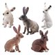 thumbnail image 1 of Figuras de juguete de granja de aprendizaje de Pascua Zulema 2x Figuras de conejito, 1 of 8