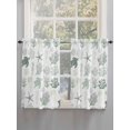 thumbnail image 3 of Tier Curtains 45 Inches Long, Sage Green Coastal Window Treatment Curtain Drapes, Nautical Summer Beach Coral Sea Turtle Small Curtain Drapes for Bathroom Laundry Room, 27.5"x45", 2 Panels, 3 of 7