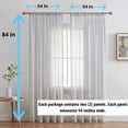 thumbnail image 4 of THD Zoey Faux Linen Textured Semi Sheer Window Rod Pocket Thick Curtains Drapery Panels, 2 Panels, 4 of 9