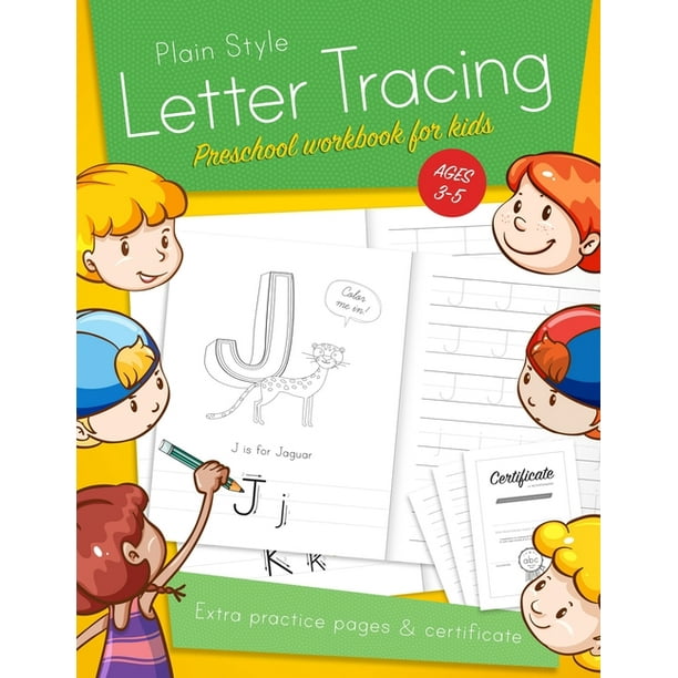 Letter Tracing Preschool workbook for kids ages 3-5 : Learn to write activity workbooks, abc alphabet writing paper lines. Kindergarten preschoolers ...