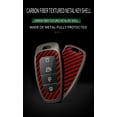 thumbnail image 3 of Key Fob Cover with Keychain Compatible with Hyundai Sonata Santa fe Tucson NX4 Ioniq 5 Nexo 2020-up Metal Key Housing Carbon Pattern Key Skin, 3 of 9