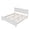 White, variant on Euroco Mid-Century Wood Queen Size Platform Bed with Headboard and Wood Slat Support, No Box Spring Needed, Seadrift