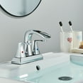 thumbnail image 7 of Zovajonia Bathtub Faucet Set 3-Hole Waterfall Bathroom Sink Faucet Wall Mounted Tub Filler Polished Chrome, 7 of 7