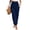 Navy, variant on Women's Pants Plus Size Plus Size Solid Color Wide Leg Elastic Waisted Lounge Jogger Athletic Pants with Pockets