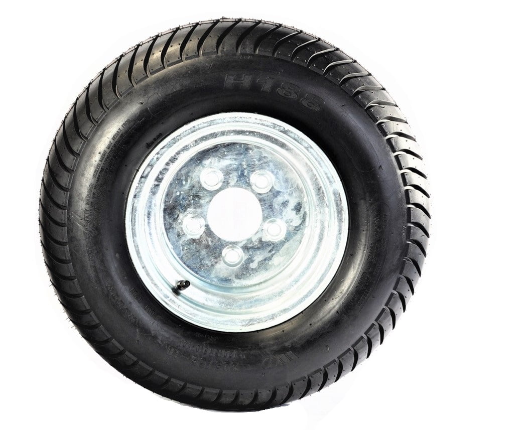 Trailer Tire Rim 20.5 X 8 X 10 205/65-10 20.5X8.0-10 4 Lug Wheel White LRB 4PR 