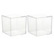 thumbnail image 1 of KAKOWELY 2 cubos cuadrados de plástico transparente para dulces, cajas de almacenamiento de moda, cajas de regalo, 1 of 5