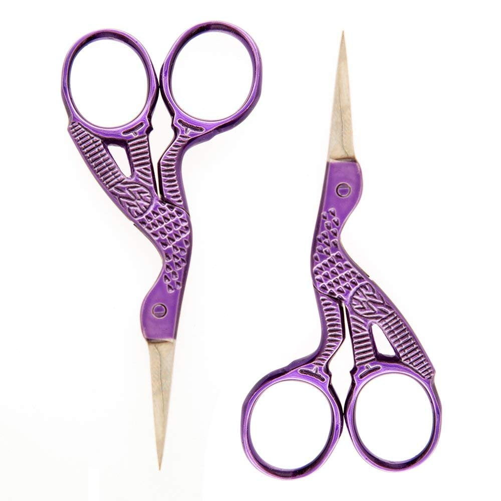 Allary 260 Ultra Fine Stork 31/2 Inch Needlework Scissors in Assorted