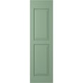 thumbnail image 6 of Ekena Millwork 15"W x 41"H Americraft Two Equal Flat Panel Exterior Real Wood Shutters (Per Pair), Track Green, 6 of 10