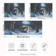 thumbnail image 4 of Haosy Satin Pillowcase for Hair and Skin Standard Cooling Silk Pillow Case with Envelope Closure Forest Wolf Moon 20"x26", 4 of 9