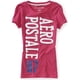 thumbnail image 1 of Camiseta gráfica Aeropostale con cuello redondo para mujer Rosa Mediana, 1 of 1