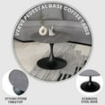 thumbnail image 4 of LeisureMod 27" Round Coffee Table with Sintered Stone Top and Powder-Coated Stainless Steel Pedestal Base for Modern Living Room, Bedroom, Lounge Area Verve Collection in Grey, 4 of 9