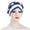 Blue, variant on yunLXY On Sale Hijab Braid Under $5 Women Muslim Baotou Hat Milk Silk Two-color Nail Beads Braid Turban Hat