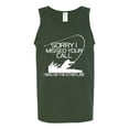 thumbnail image 2 of Missed Your Call Fishing Line Joke Fishing Mens Graphic Tank Top, Forest Green, Medium, 2 of 3