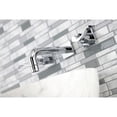 thumbnail image 3 of Kingston Brass KS6121DFL NuWave Two-Handle Wall Mount Bathroom Faucet, Polished Chrome, 3 of 5