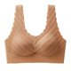thumbnail image 1 of Sujetador deportivo sin costuras con copas fijas de látex de talla grande para mujer, ropa interior de encaje con burbujas vivas, chaleco de belleza inalámbrico fruncido, 1 of 1