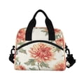 thumbnail image 2 of Lunch Bag Portable Crossbody Meal Bag Cooler Bag Insulated Lunch Bag Food Bag Handheld & Crossbody Design Chrysanthemum Orange, 2 of 6
