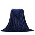 thumbnail image 2 of Throw Blanket for Couch, Sofa Blanket Flannel Coral Velvet Plain Blanket Solid Color Blanket Children Pet Blanket 50ÃÂ70cm Dark Blue, 2 of 8