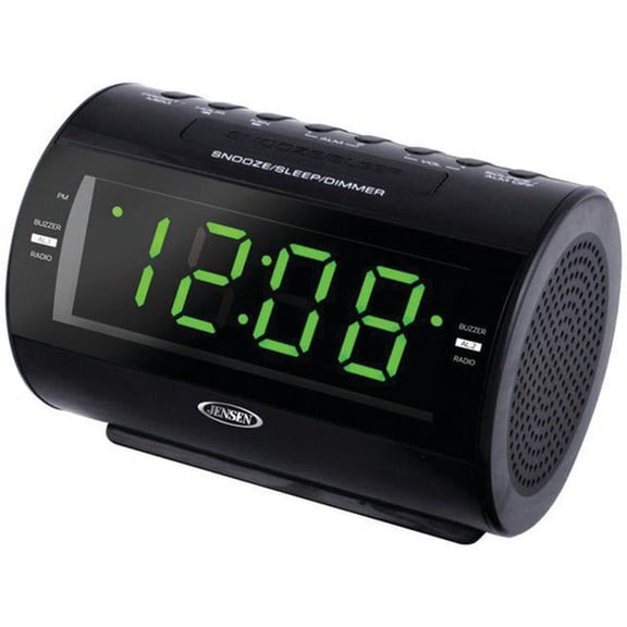 AM & FM Dual-Alarm Clock Radio, Black