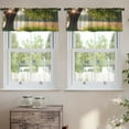 thumbnail image 2 of LALILO Kitchen Curtain Valance Dawn Lake River Lake Tree Rod Pocket Window Curtain 52"x 18" Set of 2, 2 of 7