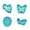 Purple, variant on Lloopyting Home Cookie Cutters Cake Decorating Kit Cute Fuuny Cake Pastry/Cookie/Fondant Stamper Aniamals Cookie Plunger Cutters Green