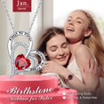 thumbnail image 3 of TINGN Sister Gifts from Sister Birthstone Necklace 925 Sterling Silver Love Heart Birthstone Jewelry Necklace Christmas Mothers Day Birthday Gifts for Sister, 3 of 7