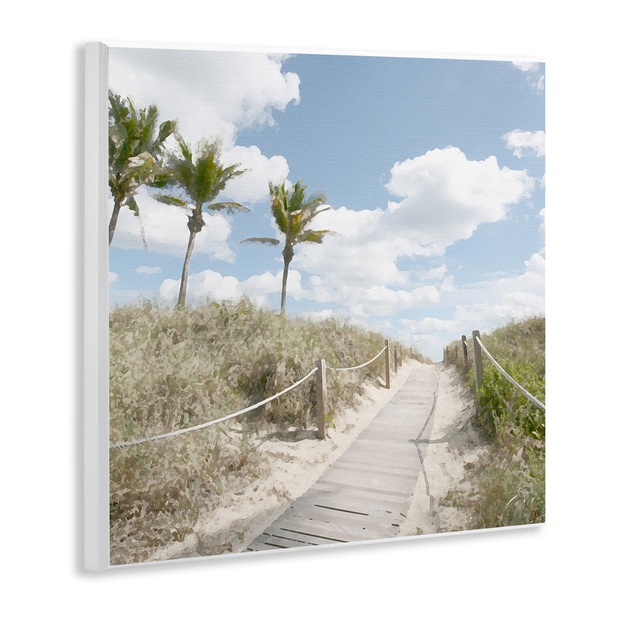 Stupell Industries Stroll In Dunes Landscape Landscape Painting Unframed Art Print Wall Art, 12 x 12