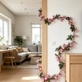 thumbnail image 5 of Faux Bougainvillea Hanging Garland, Pink Silk-Like Vine for Patio and Garden Wall Decor, 5 of 6