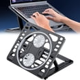 thumbnail image 3 of Soporte De Enfriamiento Ajustable Para Computadora Portátil Soporte Plegable Equipado Con Ventilador De Enfriamiento Silencioso Para Computadoras Portátiles Teléfonos Celulares Libros Laptop Riser Yuarrent EL016784-02, 3 of 5